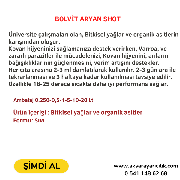 Bolvit Aryan Shot 250 Ml