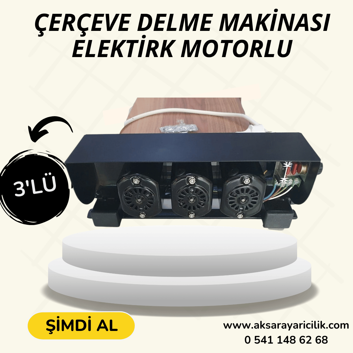 Çerçeve Delme Makinası - Motorlu 3'Lü