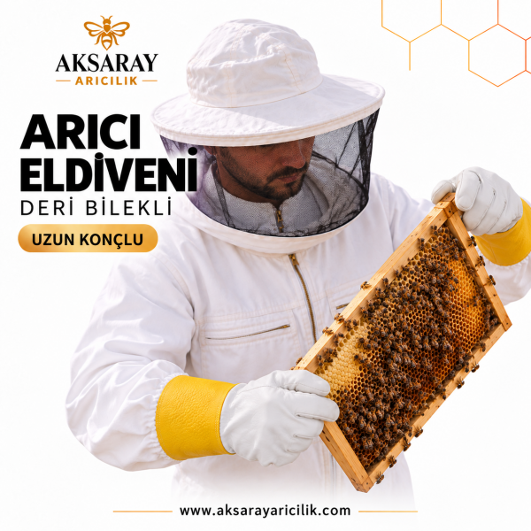 Arıcı Deri Bilekli Eldiven | Hakiki Deri Arıcılık Eldiveni Koruyucu Arı Eldiveni