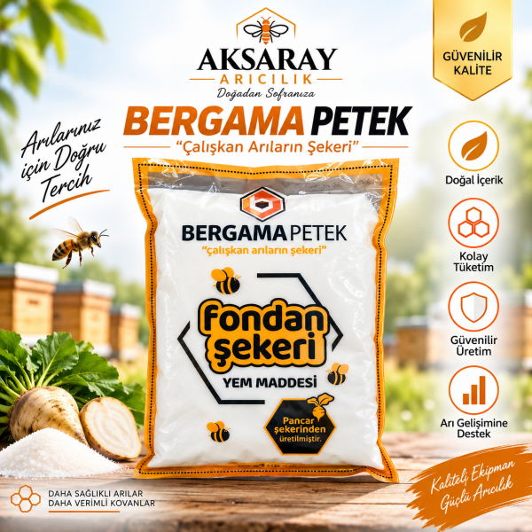 Fondan Arı Keki Bergama Petek – Arı Besleme Arı Yemi 1 KG